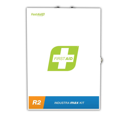 R2 Industra Max First Aid Kit, Metal Wall Mount