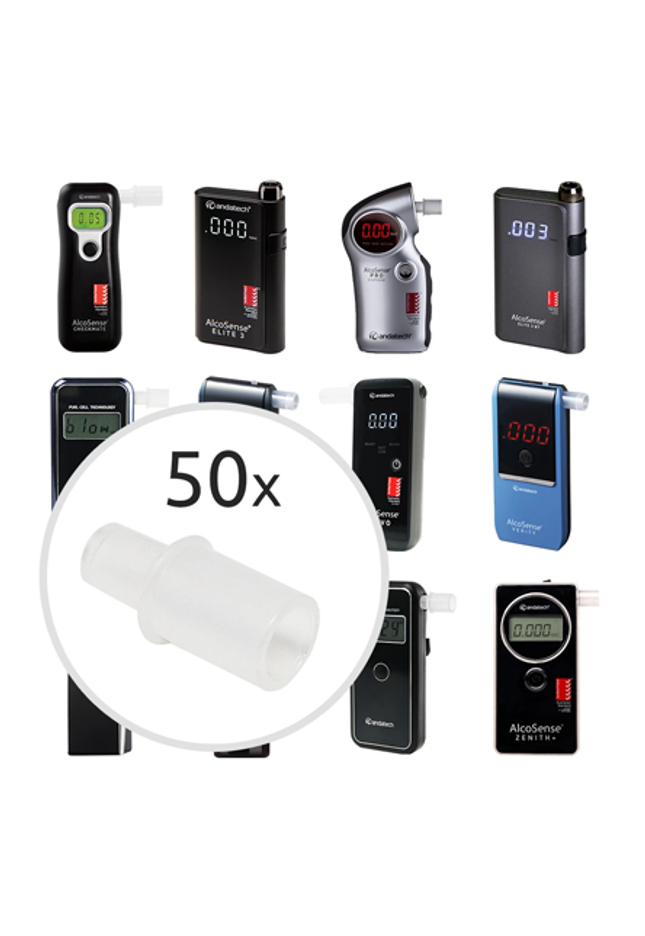 50 x Mouthpieces t/s ALSeries Breathalysers
