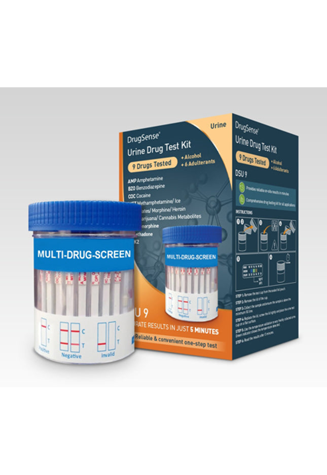 DrugSense DSU9 Urine Drug Testing Kit - 25 Pack