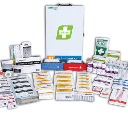 R2 Industra Max First Aid Kit, Metal Wall Mount